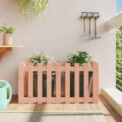 Lit sur&eacute;lev&eacute; de jardin design de cl&ocirc;ture bois douglas massif