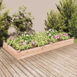 Lit sur&eacute;lev&eacute; de jardin doublure 240x120x25 cm bois massif sapin alsavelo