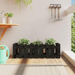 Lit sur&eacute;lev&eacute; de jardin design de cl&ocirc;ture 100x30x30cm pin massif