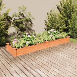 Lit sur&eacute;lev&eacute; de jardin doublure 240x60x25 cm bois massif sapin alsavelo