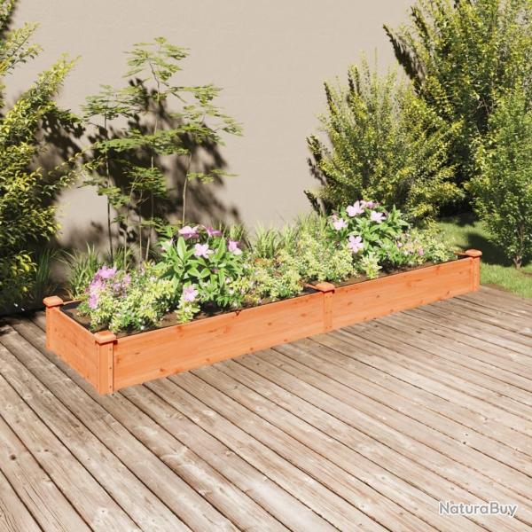 Lit sur�lev� de jardin doublure 240x60x25 cm bois massif sapin