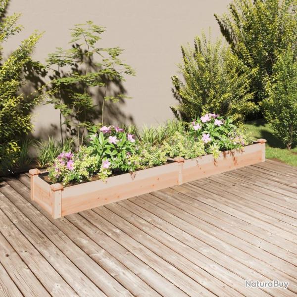 Lit sur�lev� de jardin doublure 240x45x25 cm bois massif sapin
