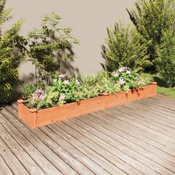Lit sur&eacute;lev&eacute; de jardin doublure 240x45x25 cm bois massif sapin
