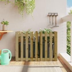 Lit sur&eacute;lev&eacute; de jardin design de cl&ocirc;ture bois de pin impr&eacute;gn&eacute;