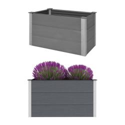 Lit sur&eacute;lev&eacute; de jardin WPC 100 x 50 x 54 cm Gris