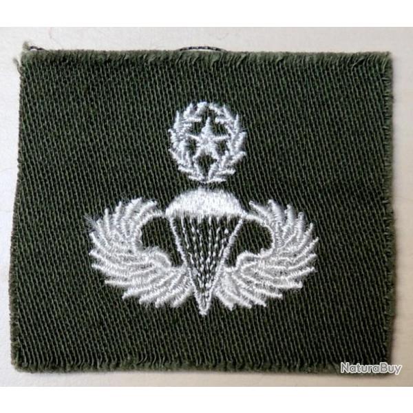 USA authentique collar patch Master Parachutist Badge olive/drab 40/60 pour collection Ne pas porter
