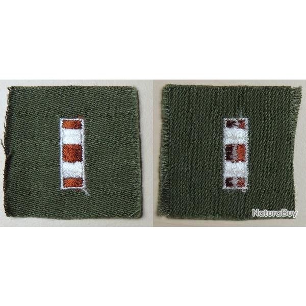 USA authentique collar patch Chief warrant 4�E olive/drab 40/60 pour collection Ne pas porter