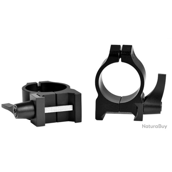 Colliers WARNE d�tachables acier pour rail de 21 mm Diam�tre 1" (25,4 mm) Hauteur: Bas