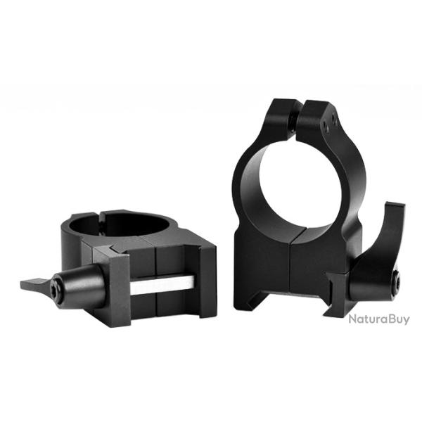 Colliers WARNE d�tachables acier pour rail de 21 mm Diam�tre 1" (25,4 mm) Hauteur: Haut