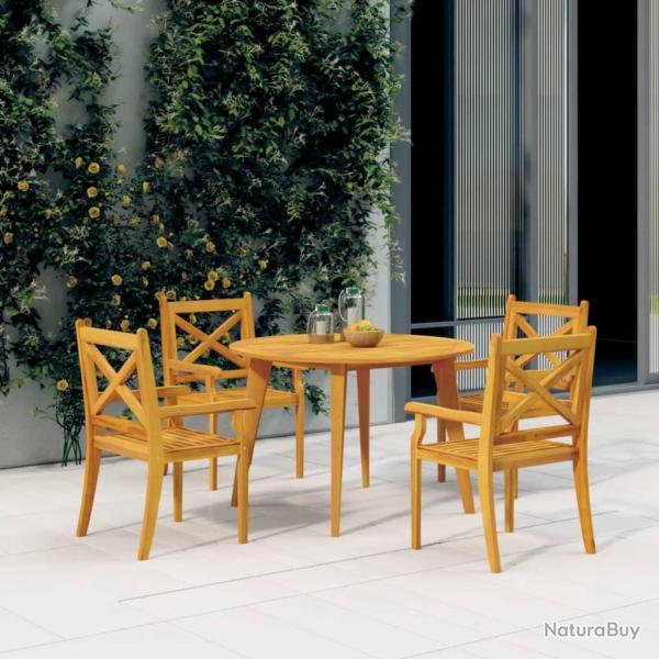 Chaises � manger d'ext�rieur lot de 4 Bois d'acacia massif