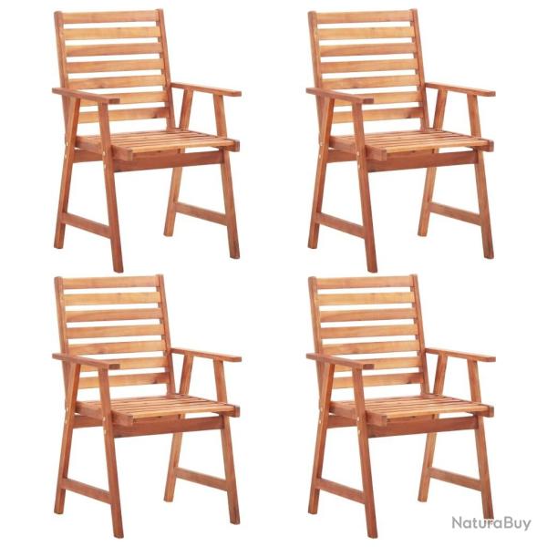 Chaises � manger d'ext�rieur lot de 4 Acacia massif