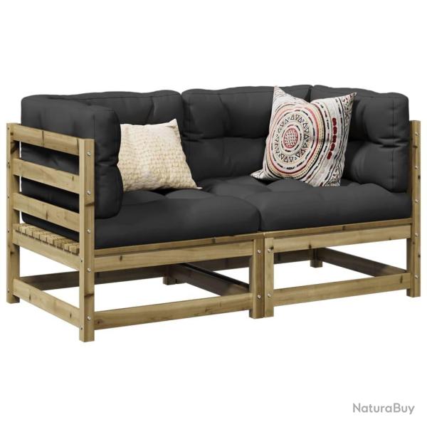 Salon de jardin 2 pcs bois de pin impr�gn� alsavelo