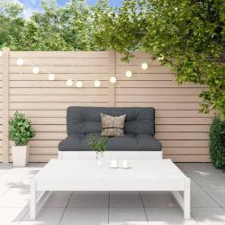 Salon de jardin 2 pcs blanc bois de pin massif alsavelo