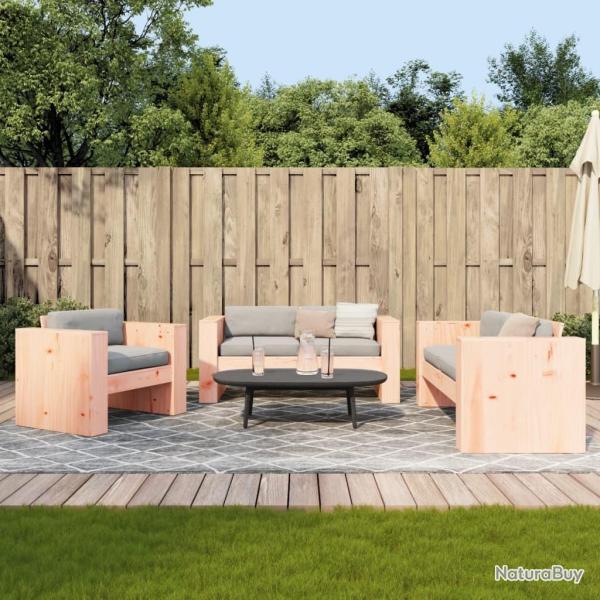 Salon de jardin 2 pcs bois massif douglas alsavelo