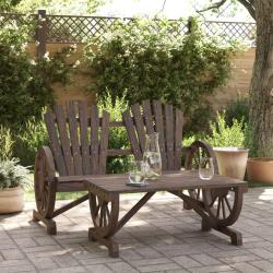 Salon de jardin 2 pcs bois de sapin massif