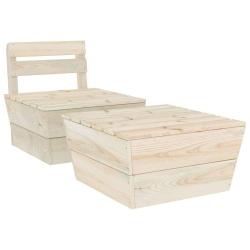 Salon de jardin 2 pcs Bois d'&eacute;pic&eacute;a impr&eacute;gn&eacute;