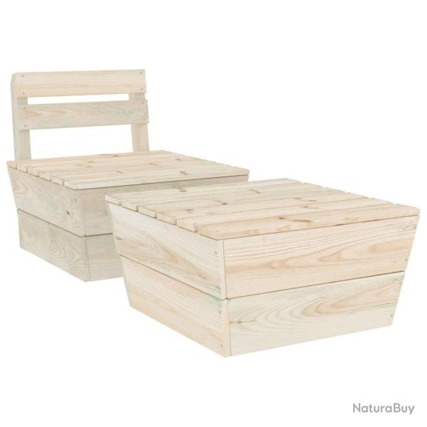 Salon de jardin 2 pcs Bois d'�pic�a impr�gn�