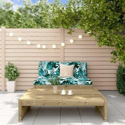 Salon de jardin 2 pcs avec coussins bois de pin impr&eacute;gn&eacute;