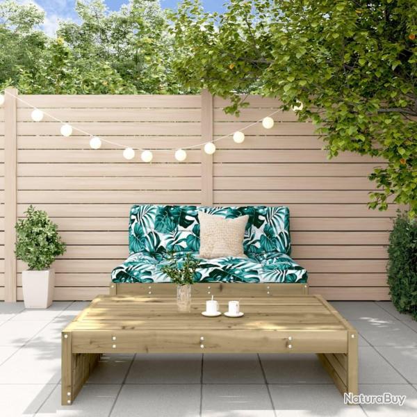 Salon de jardin 2 pcs avec coussins bois de pin impr�gn�