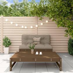 Salon de jardin 2 pcs avec coussins marron miel bois massif alsavelo