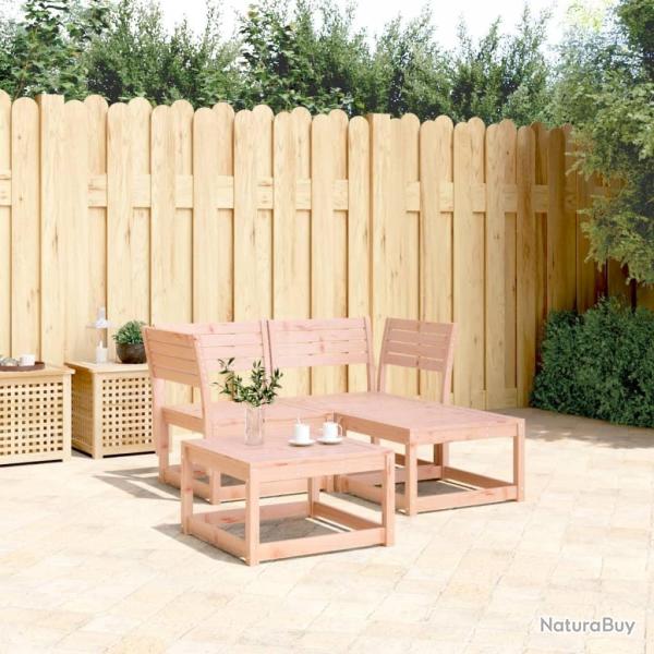 Salon de jardin 3 pcs bois massif de Douglas alsavelo