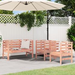 Salon de jardin 3 pcs bois massif douglas alsavelo