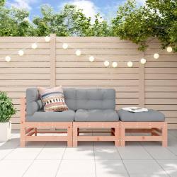 Salon de jardin 3 pcs bois massif douglas