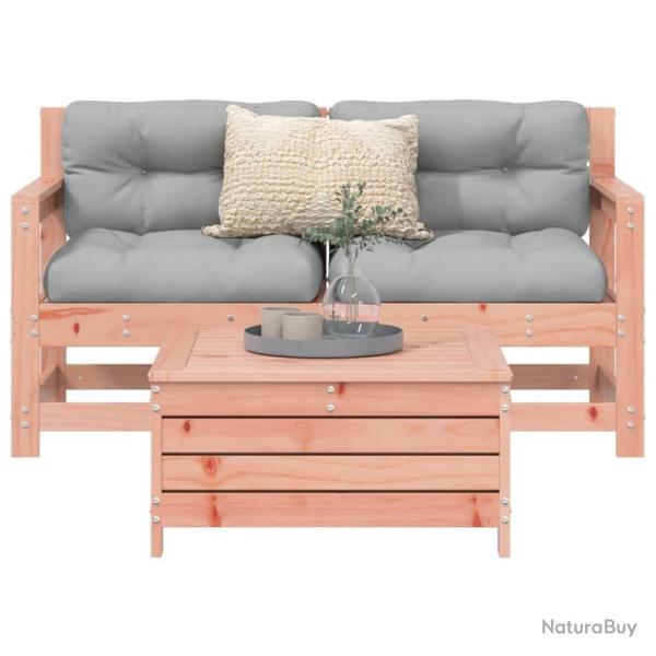 Salon de jardin 3 pcs bois massif sapin de douglas alsavelo