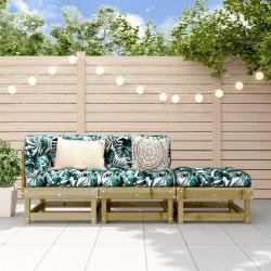 Salon de jardin 3 pcs bois de pin impr&eacute;gn&eacute;