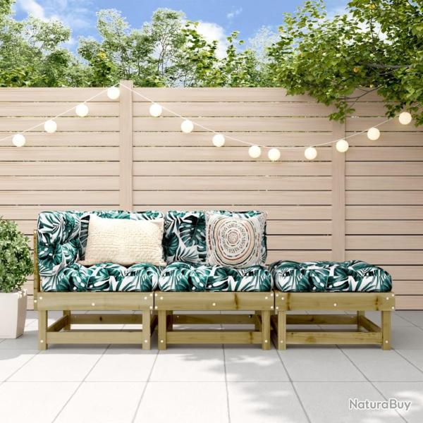 Salon de jardin 3 pcs bois de pin impr�gn�