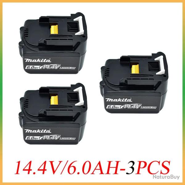 Batterie Compatible Makita BL1430 BL1415 BL1440 14.4V-6.0Ah 3pcs 20260729082523