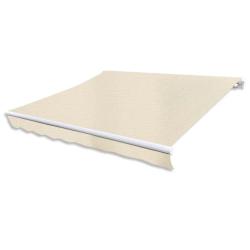 Auvent pliable manuel 300 cm Cr&egrave;me