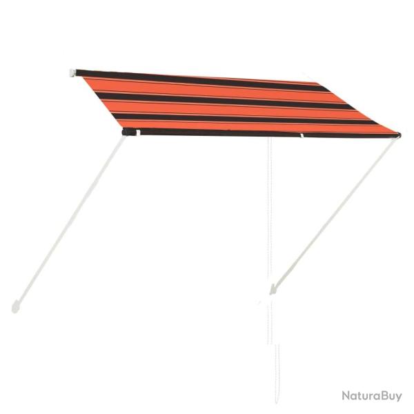 Auvent r�tractable 250x150 cm Orange et marron