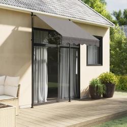 Auvent r&eacute;tractable anthracite 150x150 m tissu et acier