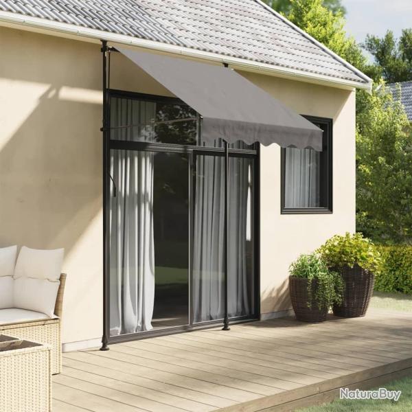Auvent r�tractable anthracite 150x150 m tissu et acier