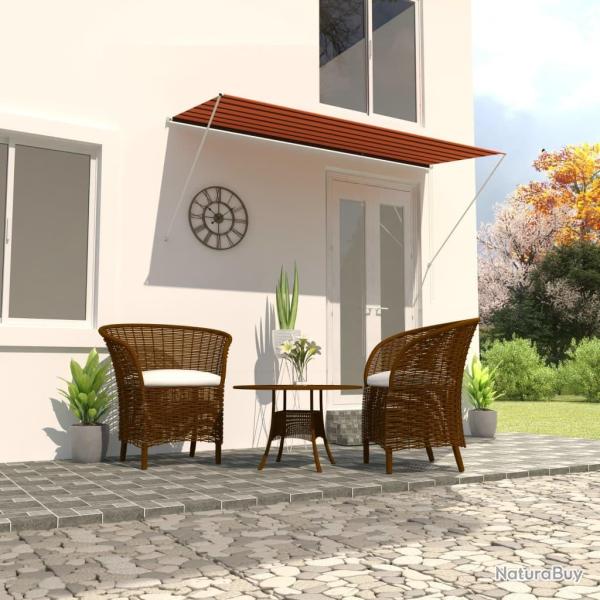Auvent r�tractable 300x150 cm Orange et marron