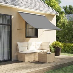Auvent r&eacute;tractable anthracite 250x150 m tissu et acier