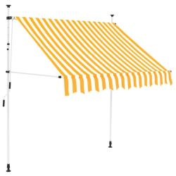 Auvent r&eacute;tractable manuel 200 cm Rayures oranges et blanches