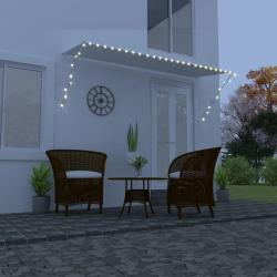 Auvent r&eacute;tractable avec LED 300x150 cm Cr&egrave;me alsavelo