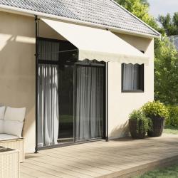 Auvent r&eacute;tractable cr&egrave;me 200x150 m tissu et acier