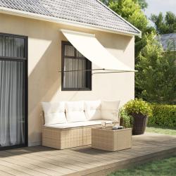Auvent r&eacute;tractable cr&egrave;me 150x150 m tissu et acier