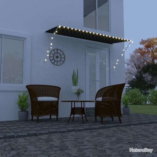 Auvent r�tractable avec LED 300x150 cm Anthracite