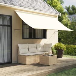 Auvent r&eacute;tractable cr&egrave;me 300x150 m tissu et acier
