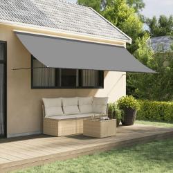 Auvent r&eacute;tractable anthracite 350x150 m tissu et acier