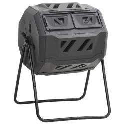 Bac &agrave; compost de jardin Noir 73x64x95 cm 160 L