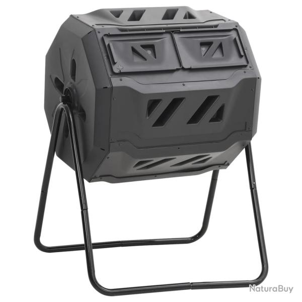 Bac � compost de jardin Noir 73x64x95 cm 160 L