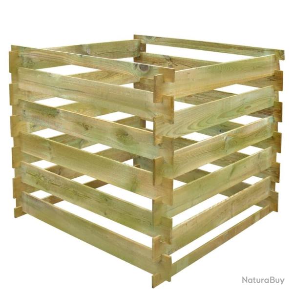 Bac � compost � lattes 0,54 m3 Carr� Bois alsavelo