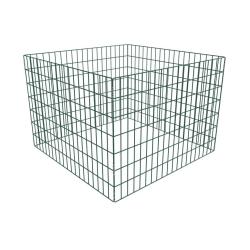 Bac &agrave; compost carr&eacute; en maille de jardin 100 x 100 x 70 cm