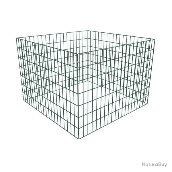 Bac � compost carr� en maille de jardin 100 x 100 x 70 cm alsavelo