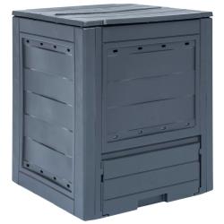 Bac &agrave; compost de jardin Gris 60x60x73 cm 260 L